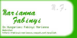 marianna fabinyi business card